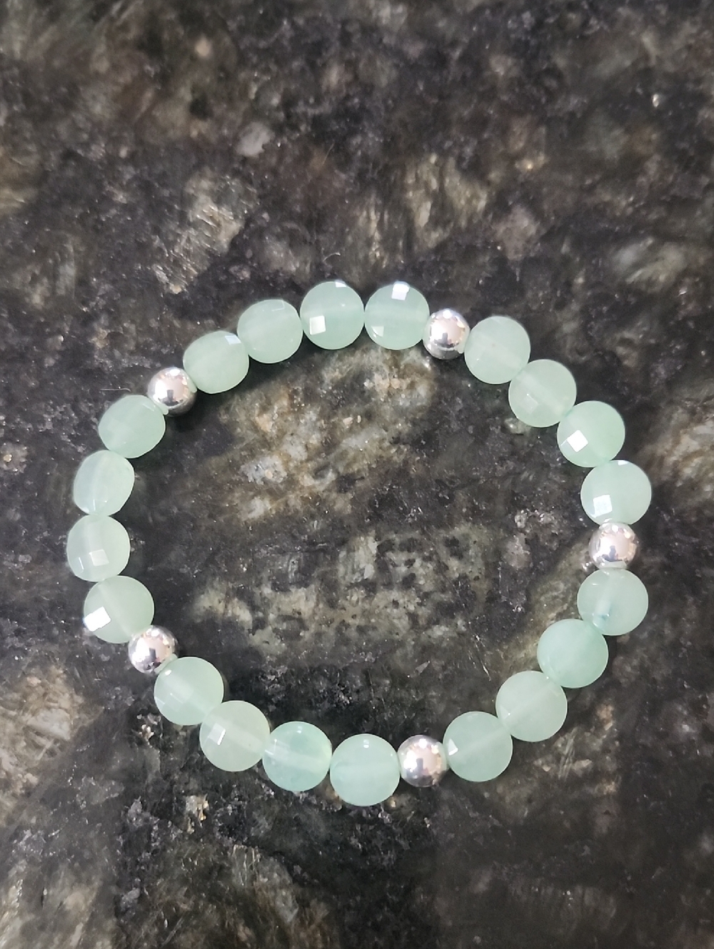 Handmade Green Aventurine Semi Precious Beaded Bracelet